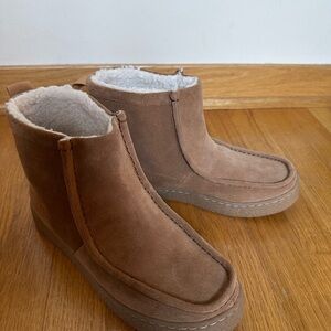 Beige Suede Ankle Boots Clarks 8.5
